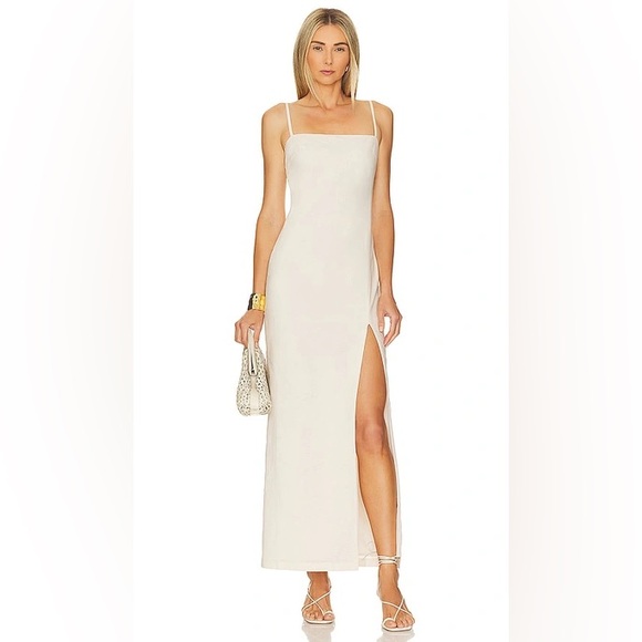 NWT SNDYS x Revolve Palmer Maxi Dress in Sand, Size Medium - Picture 1 of 7
